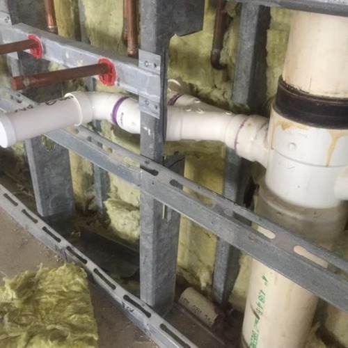 pipes inside a wall